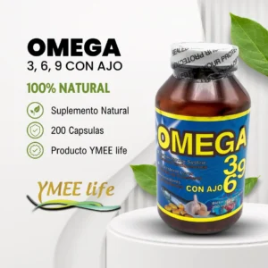 Omega 3 6 9 con Ajo Capsulas Suplemento Natural